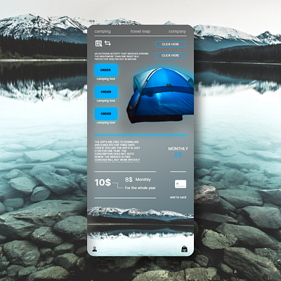 Sleek Camping App Interface Design appdesign appdevelopment appinterface appui campingapp campingcommunity campingexperience campinggear campinginterface campinglife campinglovers mobileapp natureapp outdooradventure outdoorapp techdesign uidesign uiux userinterface uxdesign