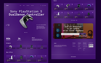 Gaming equpment ui branding design ui ux