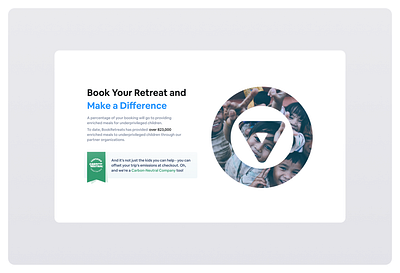 Feature Highlight - Bookretreats.com art branding conversion graphic design landing page logo typography ui ux web design website