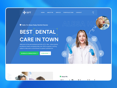 Dental Clinic Website clinic cosmetology dental dental care website dental clinic dentist dentist website dentistry healthcare implants landing page landingpage medical services orthodontics uiux webdesign