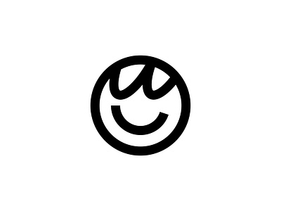 Happy branding concept graphic design happy identity logo mark minimal simple symbol