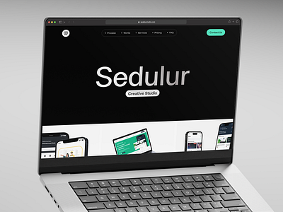 Sedulur Creative Studio - Landing Page Website Design Concept branding darkmode designstudio graphic design landingpage portfolio studio studio design studiocreative typography ui uidesign ux design website design