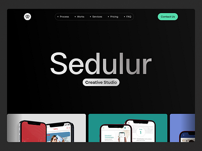 Sedulur Creative Studio - Landing Page Website Design Concept branding darkmode designstudio graphic design landingpage portfolio studio design typography ui uidesign ux design website design