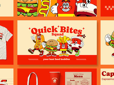 Quick Bites - Deck adobe illustrator branding cartoon color palette cute design food illustration mascot pict deck vector