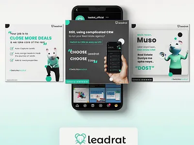 We closely analysed our client, @leadrat_official , branding graphic design product design