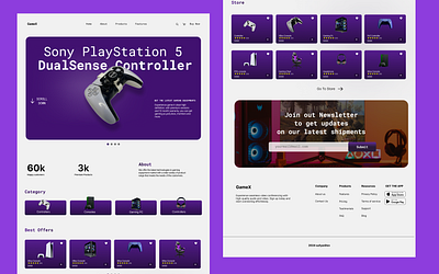 Gaming equipment ui (light mode) branding design illustration ui ux