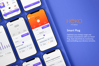 Heka Technology Smart Plug button concept electricity mobile screen onoff smarthome smartplug ui ux
