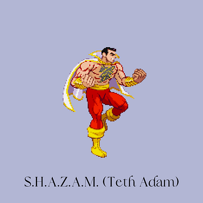 S.H.A.Z.A.M. ( Teth Adam ) batman black adam dc marvel pixel art shazam superhero