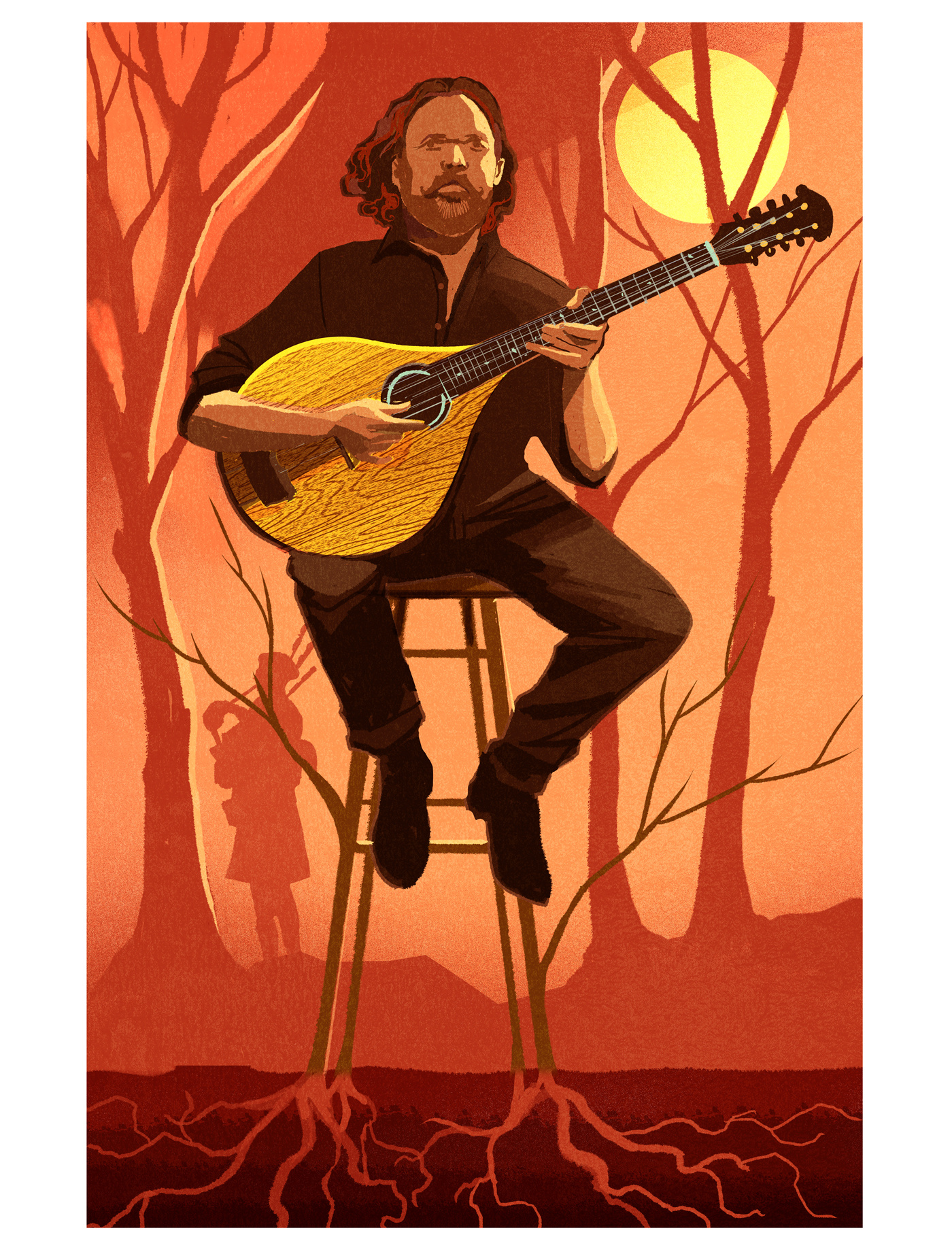 Radio Listings 2d alex green character digital editorial folioart historical illustration narrative portrait texture