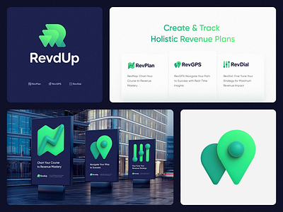 RevdUp Branding and Product Icon Design branding fintech gradient icon identity lepisov lettering logo marketing revenue saas sales tech