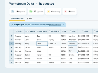 Seamless employee data import from excel to Oversite! app application data datamanagement design employee employeedata excel featurerelease management product design productivity ui uxdesign