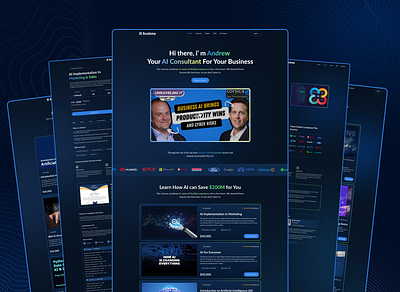 AI Consultant Website Design ai ai consultant figma landing page modern design ui ui design ux