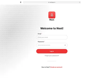 Nest - Log in app branding design graphic design logo typography ui ux web