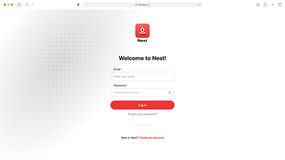 Nest - Log in app branding design graphic design logo typography ui ux web