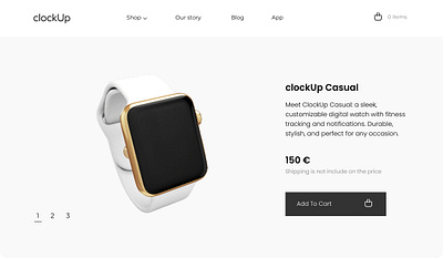 clockUp shop to sell watches design shop ui ux watches