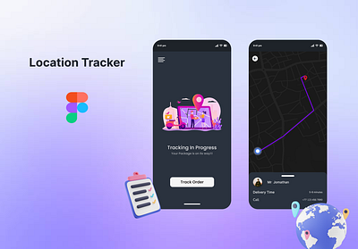 Daily UI #020: Location Tracker app dailyui design figma location ui uiux ux