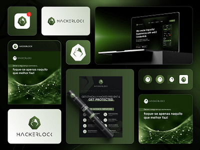 HackerLock - Branding Project blockchain brand book brand guideline brand identity branding creative logo design crypto currency cyber hack hacker lock logo logo design logo identity logotype modern logo safety security token