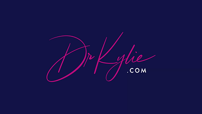 Logo reveal for Dr. Kylie 2d animation animation calligraphy calligraphy animation calligraphy logo reveal handwritten animation lines animation logo logo animation logo reveal motion graphics tagline animation