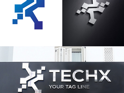 TechX Logo Design brand branding creative design graphic design icon inspire logo logo design logo inspire minimal tech techonology vector