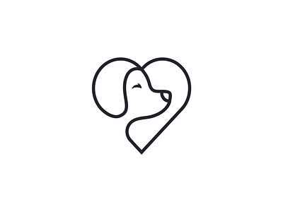 Cute Dog Heart Logo designs, themes, templates and downloadable graphic ...