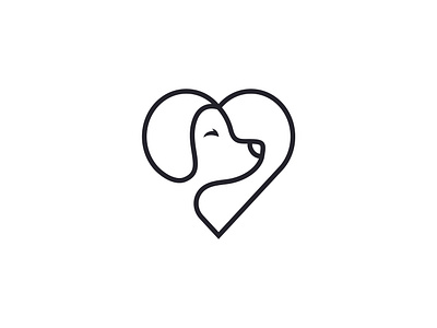 Cute Dog Heart Line Art Logo 99designs logo branding creative logo cute dog heart logo cute logo dog logo fiverr logo graphic design heart logo line art logo logo mascot logo minimal logo modern logo negative space logo upwork logo