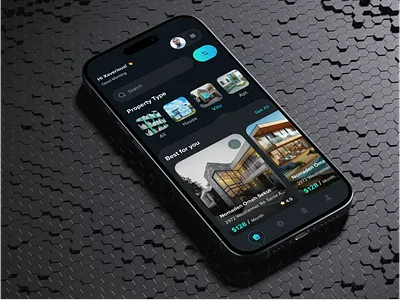 Sleek Property Rental App UI/UX with AR Modern and Intuitive D application ar mobile app rental app ui uiux ux