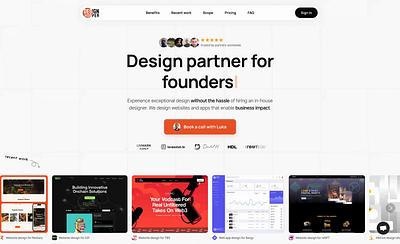 Designhopper.co Landing Page branding copywriting framer logo ui ux web design