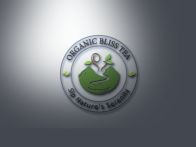Organic Bliss Tea Logo brand identity branding design graphic design illustration logo logo design logo designer logo designing tea logo vector