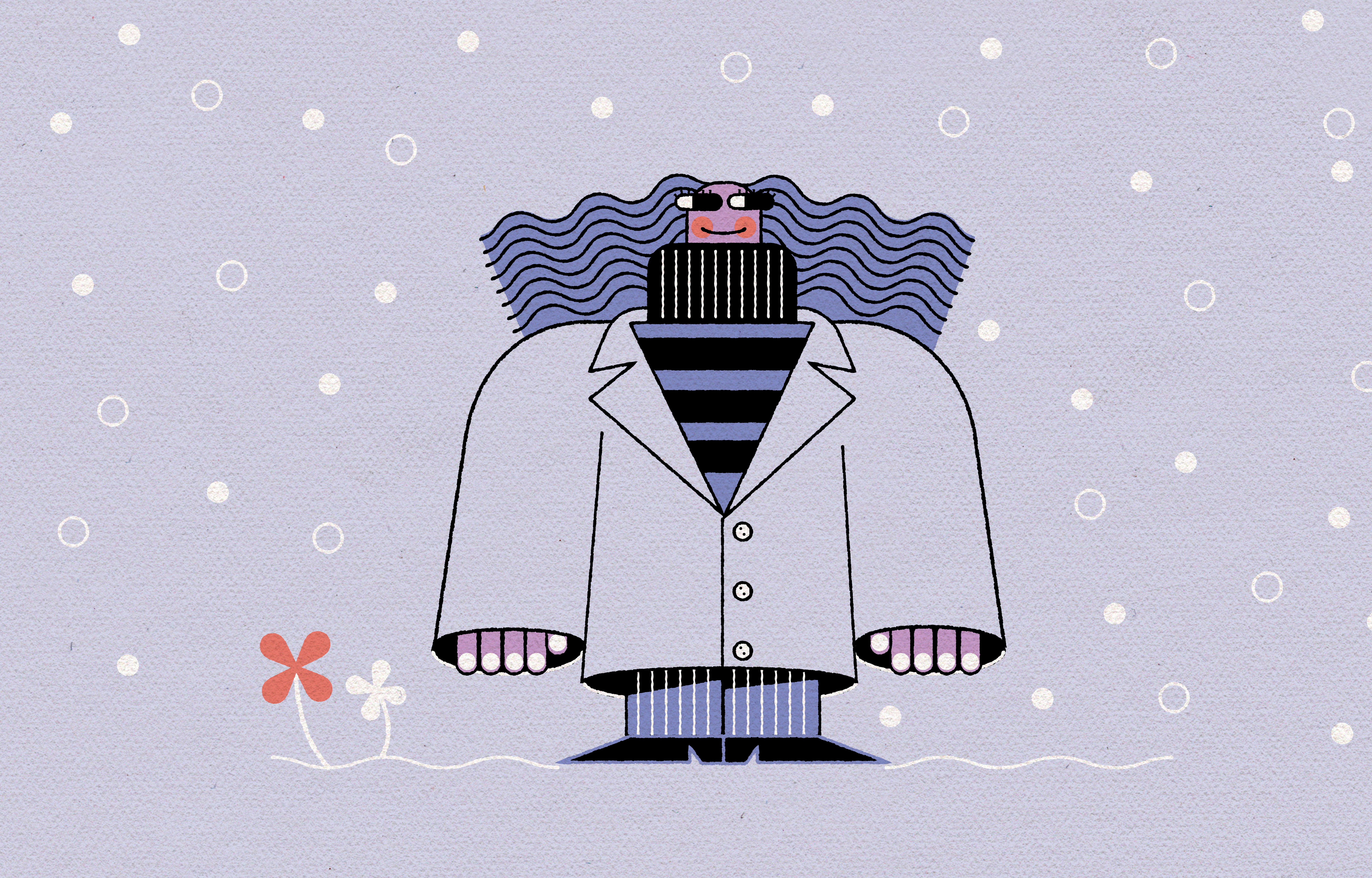 Daily Art 02 - Snow Day 2d geometric illustration kawaii snow summer texture vectorart winter