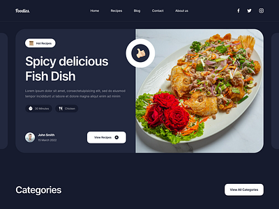 Foodies - Explore a Wide Range of Recipes 2024 chef concept design figma food foodrecipes kitchen ui worldfood