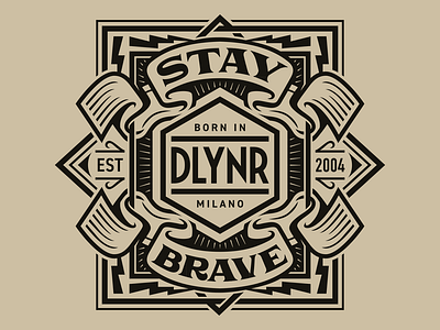 DLYNR badge branding illustration lettering logo streetwear typo typography vector