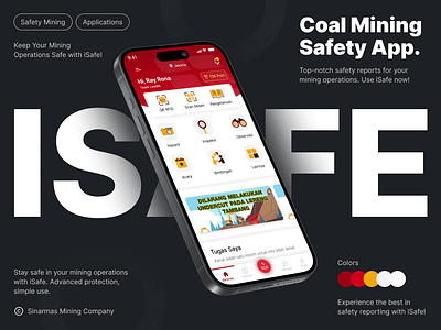 i-Safe - Coal Mining Safety Mobile App coal mining mining mobile app mobile design report safety ui ux design