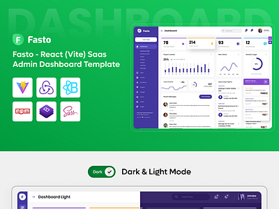 Fasto - React (Vite) Saas Admin Dashboard Template animation branding creative design graphic design illustration logo motion graphics product design template ui ui design uiux user experience user interface ux design web web design web development website