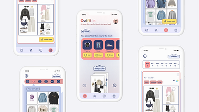 Outfit In : A wardrobe organizer app app design app interface business clean clothes app design fashion figma ios iphone minmal mobile app mode product design trend ui user centeric design user experience ux whitespace