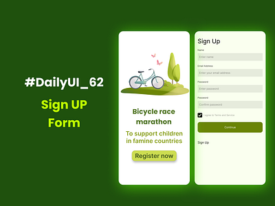 #DailyUI - #062 - Sign Up Form branding graphic design logo ui