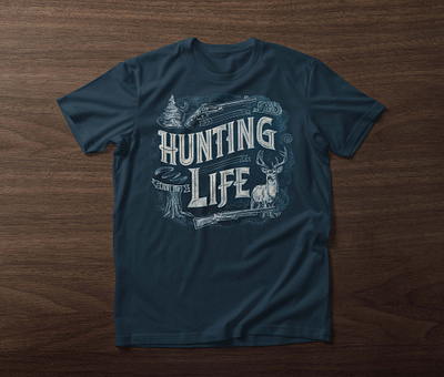 Hunting t-shirt Design branding custom t shirt hunting design hunting tshirt illustration retro t shirt t shirt design typography typography t shirt design