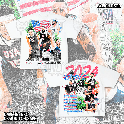 USA TEAM 2024 BASKETBALL Rap Tee Bootleg Design bootleg bootleg design bootleg tshirt branding design graphic design illustration rap tee ui