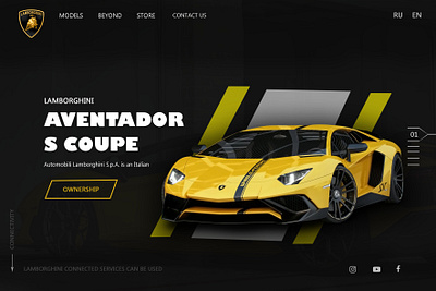 Lamborghini company web design and tesla car company design designer graphic design lamborghini photoshop social media post tesla ui uiux ux web web design