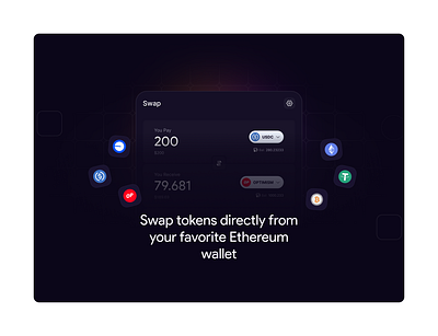 Swap token crypto design landing page product design ui ux design web3