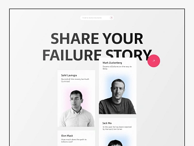 Website blog redesign for Failure Stories alev blog design digital design studio figma interface landing page news redesign saas startup storytelling toofan ui ux web design website