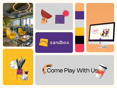 Sandbox Coworking | Brand & Web Design brand design collage ui web design