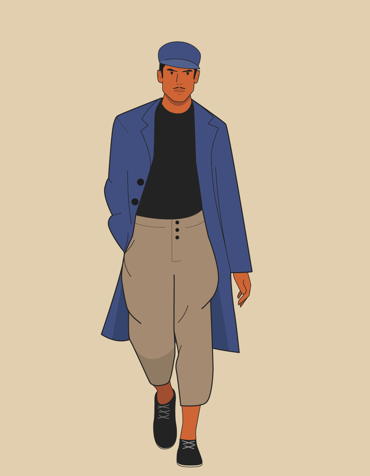 Work w/ class adobe illustrator bold color character design clear line dessin de mode editorial drawing editorial illustration fashion fashion week fashionillustration franco belgian comics graphic design hergé illustration ligne claire men at work men wear menfashion model vector illustration