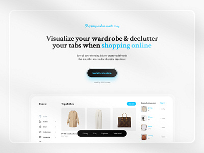 Website for Plugin to eCommerce Shopping alev cloth design digital design studio ecommerce fashion figma interface landing page platform plugin saas startup toofan ui ux wear web design weblow website