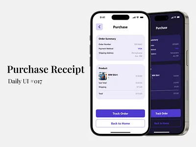 Purchase Receipt Daily UI #017 branding daily ui figma mobile app design purchase receipt ui ui design uiux uiux design