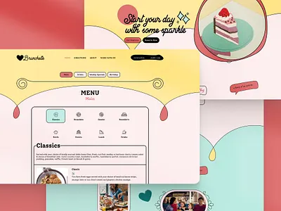 Brunchette brand food logo restaurant site website