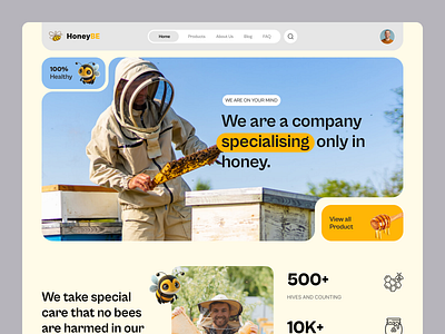 Honey Shop UI ecommerce graphic design home page honey landing page shop store ui ux ux design web design web layout website website design
