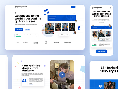 Pickupmusic Landing Page 🔥 art direction branding design illustration landing page ui ux