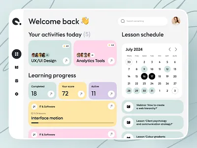 Online Education - App Design app design college e learning education learning learning platform mobile design online class online course online education school ui university ux