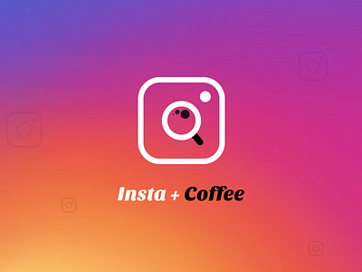 Instacoffee Icon art coffee design dribbble graphic design icon illustration instagram logo ui vector