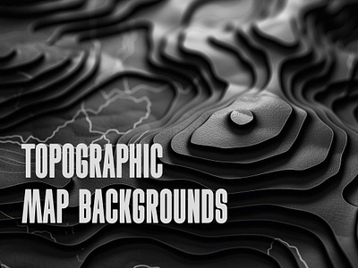 3D Topographic Map Backgrounds 3d abstract ai ai generated background black black background blur design geology illustration map relief texture top view topo topographic topographic map wallpaper